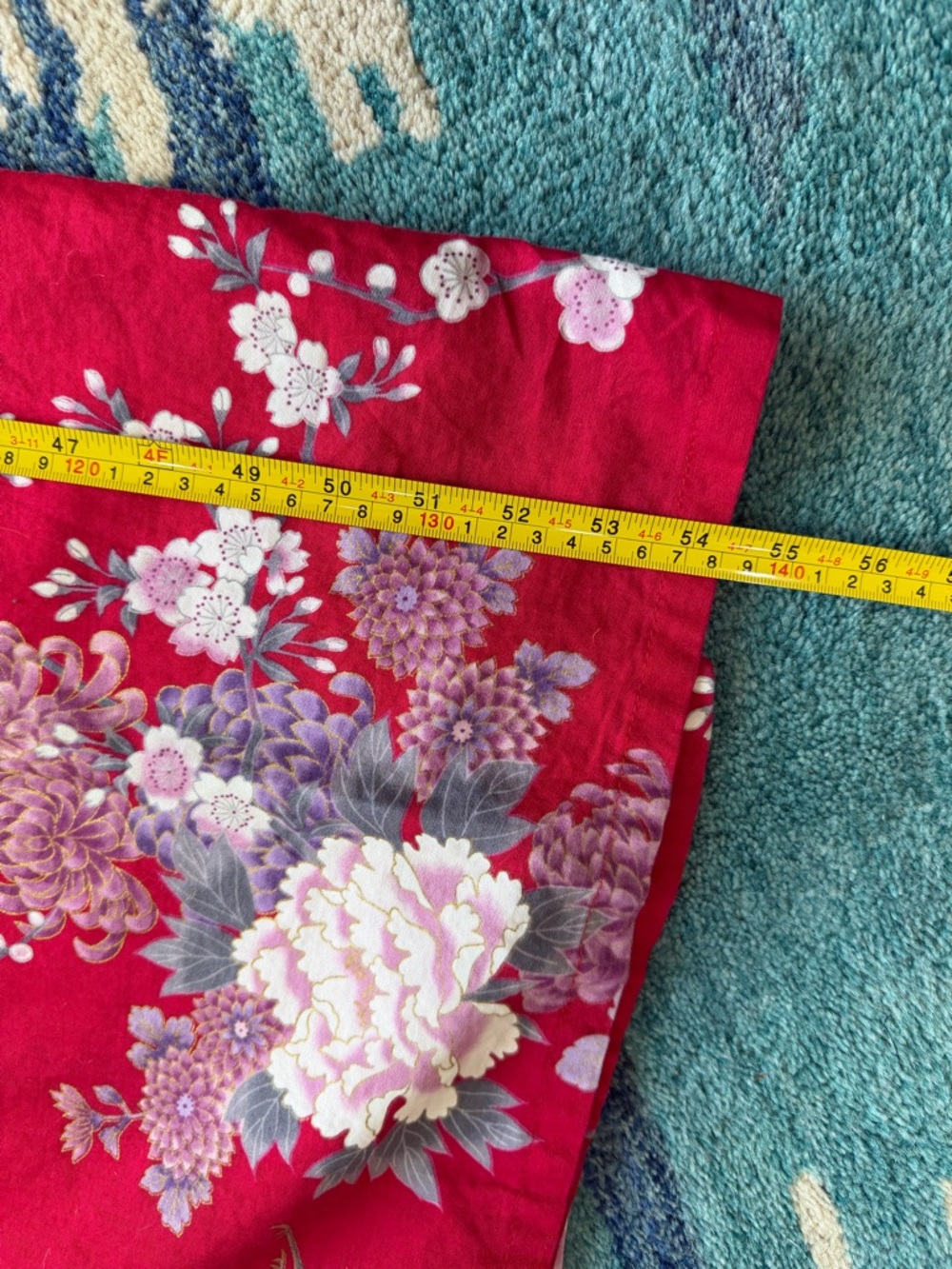 Vintage Pink Floral Cotton Kimono Robe Made in Japan - Picture 6 of 10